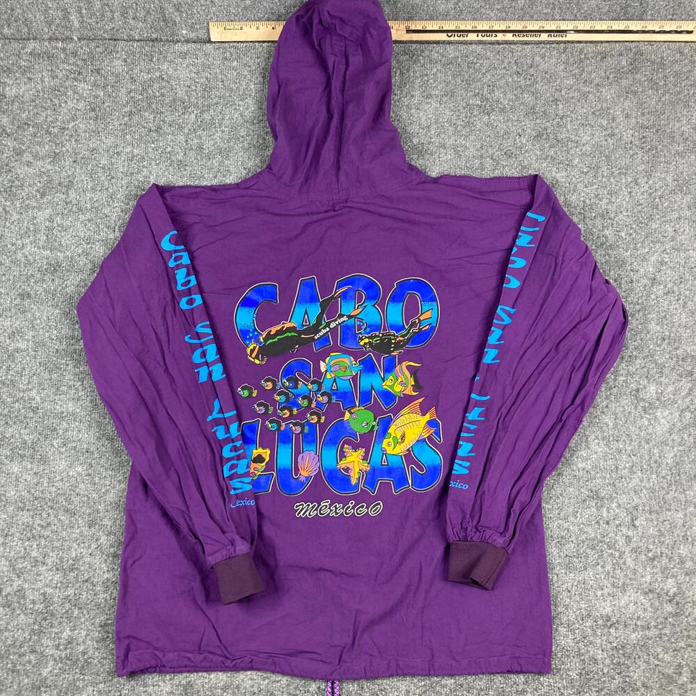 Cabo Wabo Hoodie Womens XL Purple Bugs Bunny Zip Up Graphic Novelty